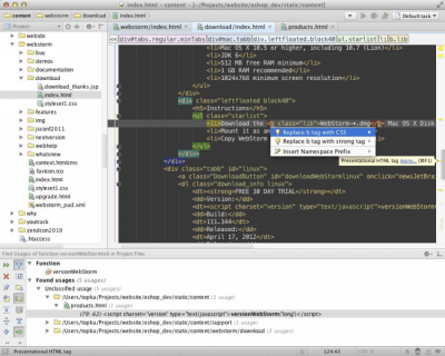 Capture d'écran de l'application WebStorm - #1