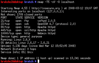 Capture d'écran de l'application nmap - #1