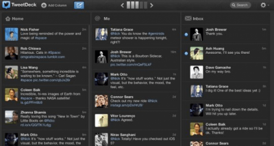 Capture d'écran de l'application TweetDeck - #1