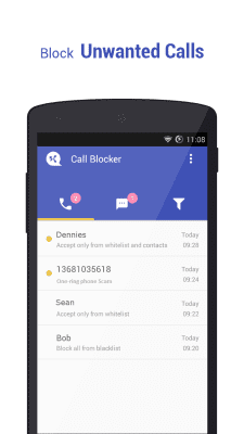 Capture d'écran de l'application NQ Mobile Call Blocker - #1