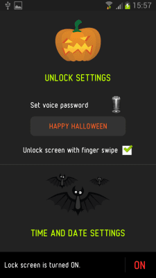 Capture d'écran de l'application Halloween Voice Lock Screen - #2