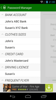 Capture d'écran de l'application Password Manager Lite - #4
