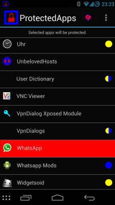 Capture d'écran de l'application ProtectedApps - #1