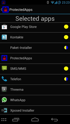 Capture d'écran de l'application ProtectedApps - #2