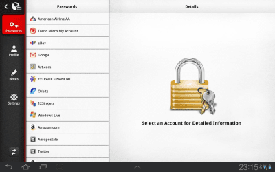 Capture d'écran de l'application Password Manager for Tablet (Depreciated) - #1