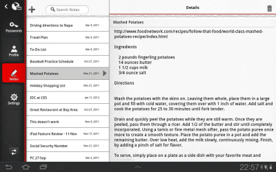 Capture d'écran de l'application Password Manager for Tablet (Depreciated) - #2