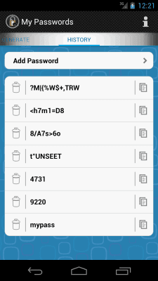 Capture d'écran de l'application My Passwords Generator - #4