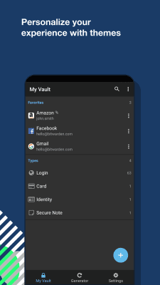 Capture d'écran de l'application Bitwarden - #7