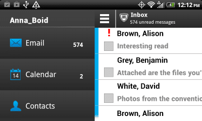 Capture d'écran de l'application McAfee Secure Container - #3