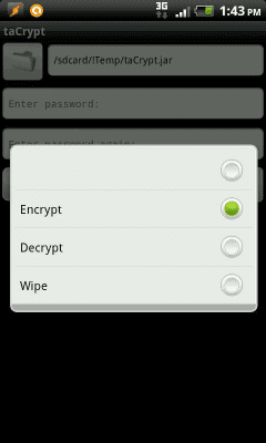 Capture d'écran de l'application taCrypt - #3