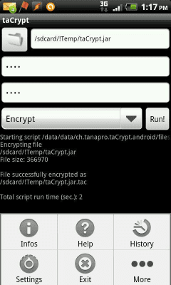 Capture d'écran de l'application taCrypt - #4