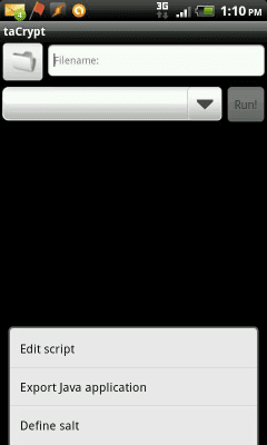 Capture d'écran de l'application taCrypt - #5