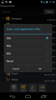 Capture d'écran de l'application Password Safe Lite - #8