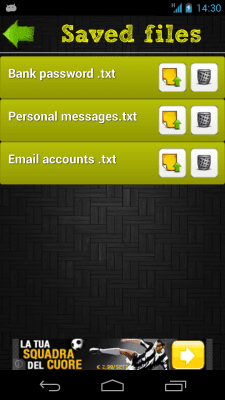 Capture d'écran de l'application AndCrypter - #4