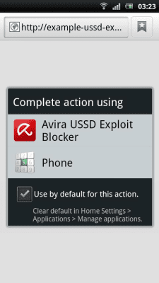 Capture d'écran de l'application Avira USSD Exploit Blocker - #3