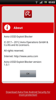 Capture d'écran de l'application Avira USSD Exploit Blocker - #6