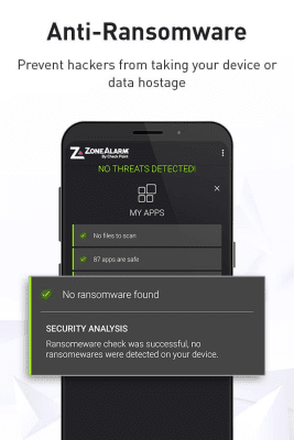 Capture d'écran de l'application ZoneAlarm Mobile Security - #4