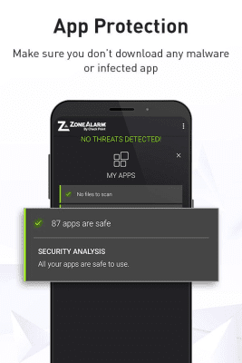 Capture d'écran de l'application ZoneAlarm Mobile Security - #5