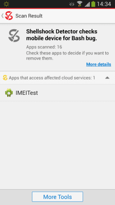 Capture d'écran de l'application Shellshock Detector - #3