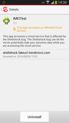 Capture d'écran de l'application Shellshock Detector - #4