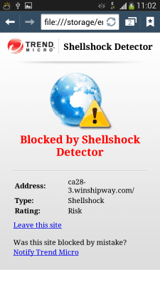 Capture d'écran de l'application Shellshock Detector - #5