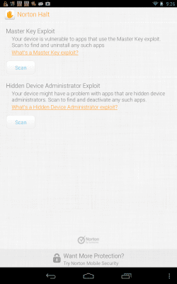Capture d'écran de l'application Norton Halt exploit defender - #5