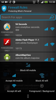Capture d'écran de l'application Mobiwol : Pare-feu sans root - #3