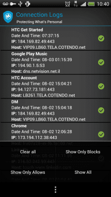 Capture d'écran de l'application Mobiwol : Pare-feu sans root - #4