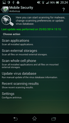 Capture d'écran de l'application Mobile Security - #2