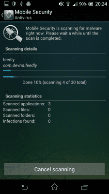 Capture d'écran de l'application Mobile Security - #3