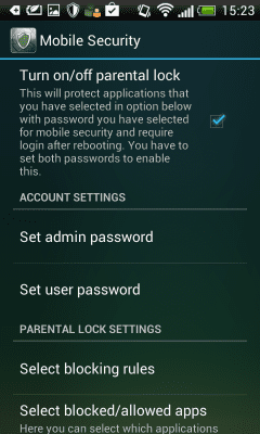 Capture d'écran de l'application Mobile Security - #6