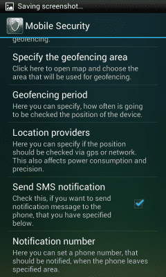 Capture d'écran de l'application Mobile Security - #7