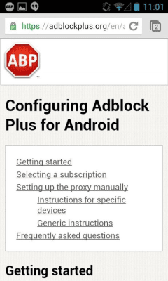 Capture d'écran de l'application AdBlock Plus - #3