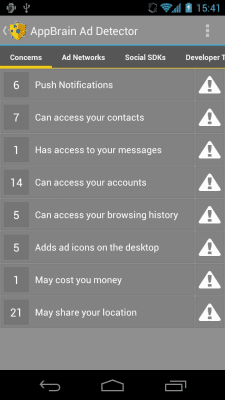 Capture d'écran de l'application AppBrain Ad Detector - #2