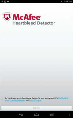 Capture d'écran de l'application McAfee Heartbleed Detector - #6