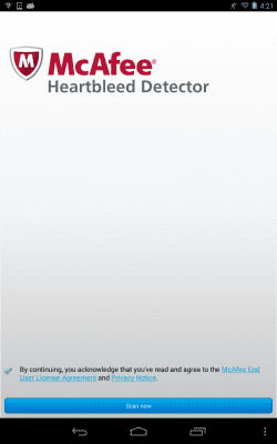 Capture d'écran de l'application McAfee Heartbleed Detector - #7