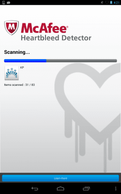 Capture d'écran de l'application McAfee Heartbleed Detector - #8