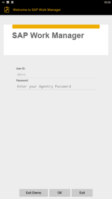 Capture d'écran de l'application SAP Work Manager for Phone - #1