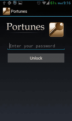 Capture d'écran de l'application Portunes - #1