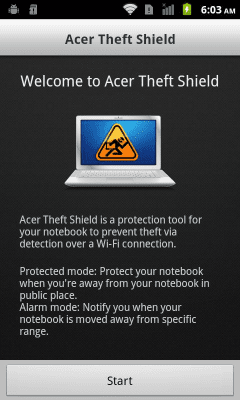 Capture d'écran de l'application Acer Theft Shield - #1