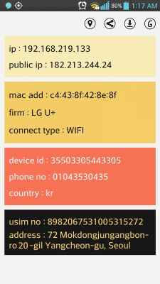 Capture d'écran de l'application Affichage simple Config IP - #2
