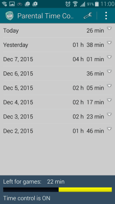 Capture d'écran de l'application Contrôle parental du temps - #1