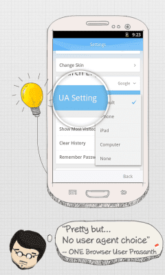 Capture d'écran de l'application ONE Browser - #4
