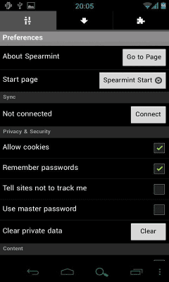 Capture d'écran de l'application *Spearmint Legacy Browser* - #2