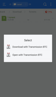 Capture d'écran de l'application Transmission BTC - Torrent Downloader - #7