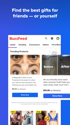 Capture d'écran de l'application BuzzFeed - #6