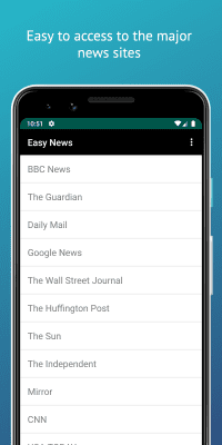 Capture d'écran de l'application Easy News (BBC/CNN/Sun/Mirror) - #1