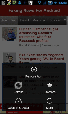Capture d'écran de l'application Faking News For Android - #6