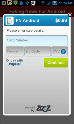 Capture d'écran de l'application Faking News For Android - #8