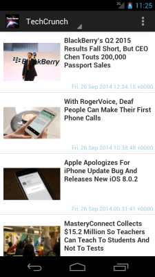 Capture d'écran de l'application Tech News (TechCrunch) - #2